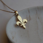 Bosnia ljiljan necklace 18k gold plated on stainless steel