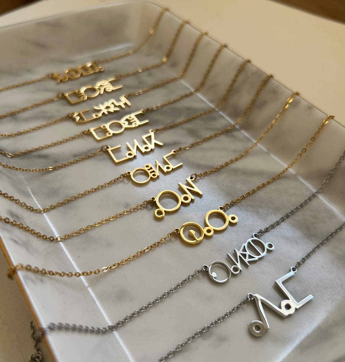 Cartier on sale name necklace