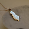 albania district necklace 18k gold stainless steel