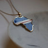 Cape Verde flag necklace 18k gold plated on stainless steel