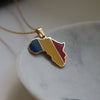 Chad flag necklace africa 18k gold plated on stainless steel