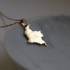Colombia map necklace 18k gold plated on stainless steel