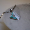 mens Algeria flag necklace silver plated on stainless steel