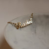 personalised name necklace 18k gold plated on stainless steel