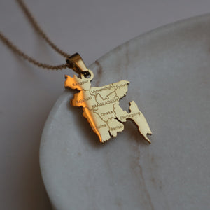 Bangladesh district necklace 18k gold plated on stainless steel