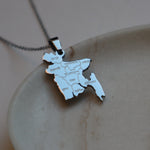 Bangladesh district necklace silver plated on stainless steel