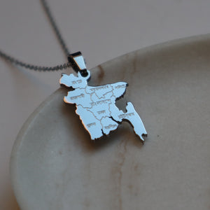 Bangladesh district necklace silver plated on stainless steel