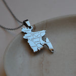 Bangladesh district necklace silver plated on stainless steel