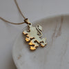 bulgaria lion necklace 18k gold plated stainless steel
