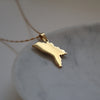 moldova map necklace 18k gold plated on stainless steel