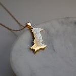 Pakistan province necklace 18k gold plated on stainless steel