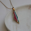 Palestine watermelon necklace 18k gold plated on stainless steel