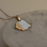 Romania city necklace 18k gold plated on stainless steel