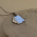 Romania city necklace silver plated on stainless steel