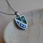 Sandžak flag necklace silver plated on stainless steel