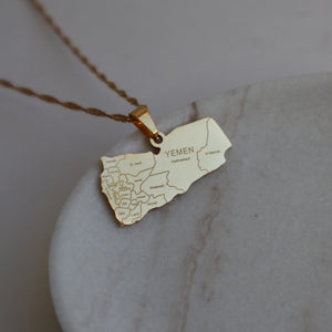 Yemen city necklace 18k gold plated on stainless steel 