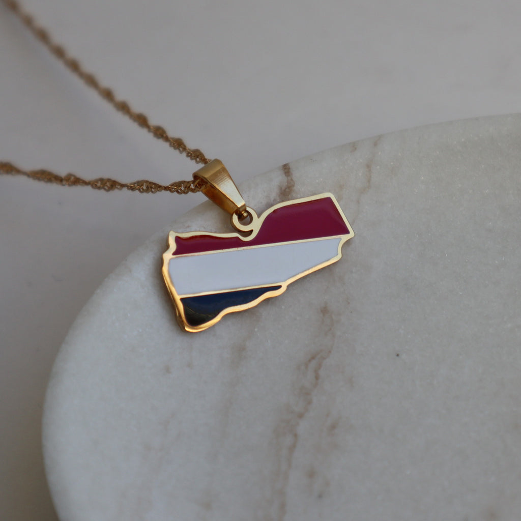Yemen Flag Necklace
