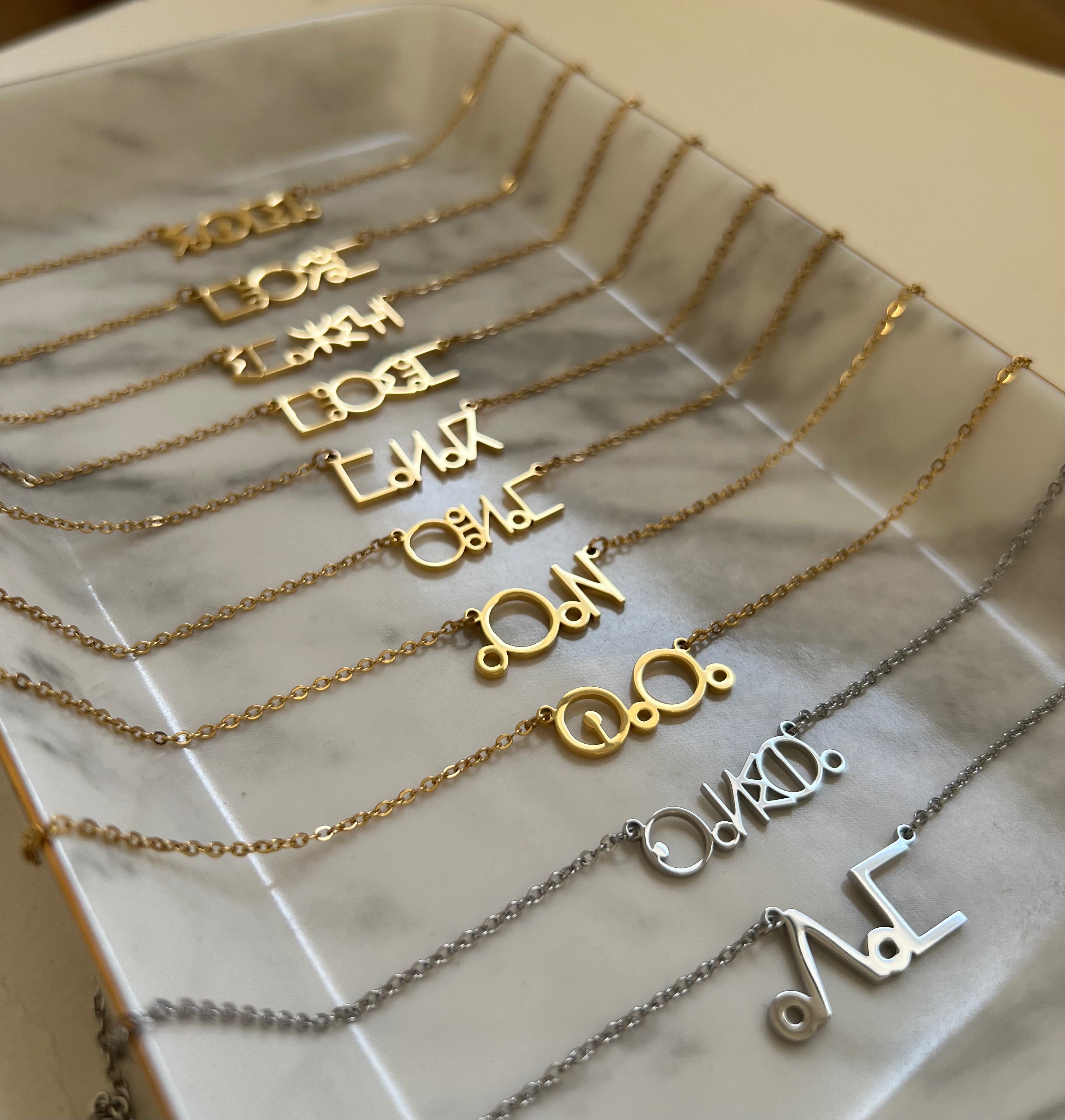 Amazigh Personalised Name Necklace Parisa London