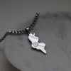 Mens Tunisia country map necklace stainless steel 