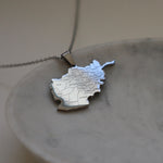 Afghanistan city necklace silver plated on stainless steel