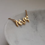 Amharic custom name necklace 18k gold plated on stainless steel personalised 