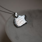 Balochistan map necklace with Afghanistan pakistan and Iran silver plated on stainless steel