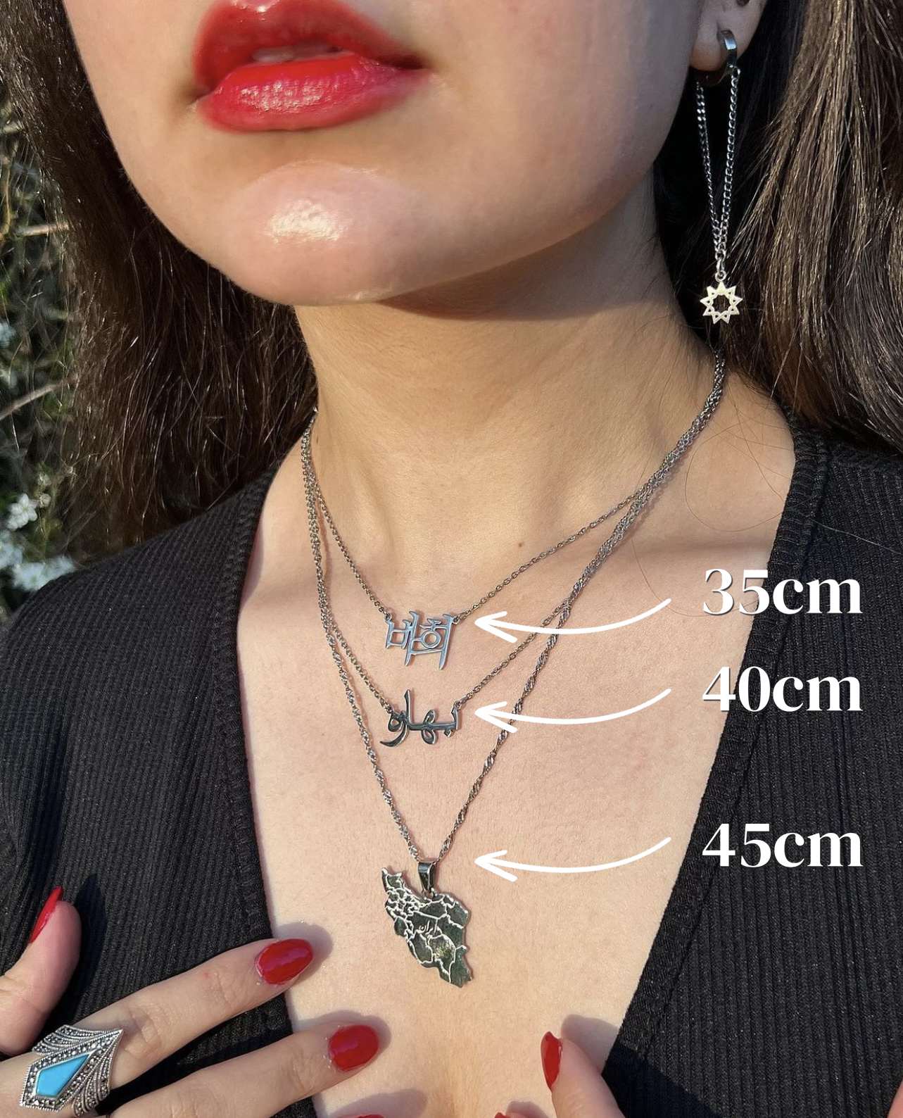 Beautiful jewelry sales in different languages