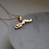 Gambia map necklace 18k gold plated on stainless steel