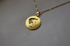 greece country map coin necklace including islands 18k gold plated on stainless steel 