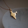 India country map necklace 18k gold plated on stainless steel