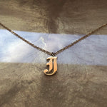 Old English Initial Necklace