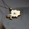 Kazakhstan map necklace 18k gold plated on stainless steel