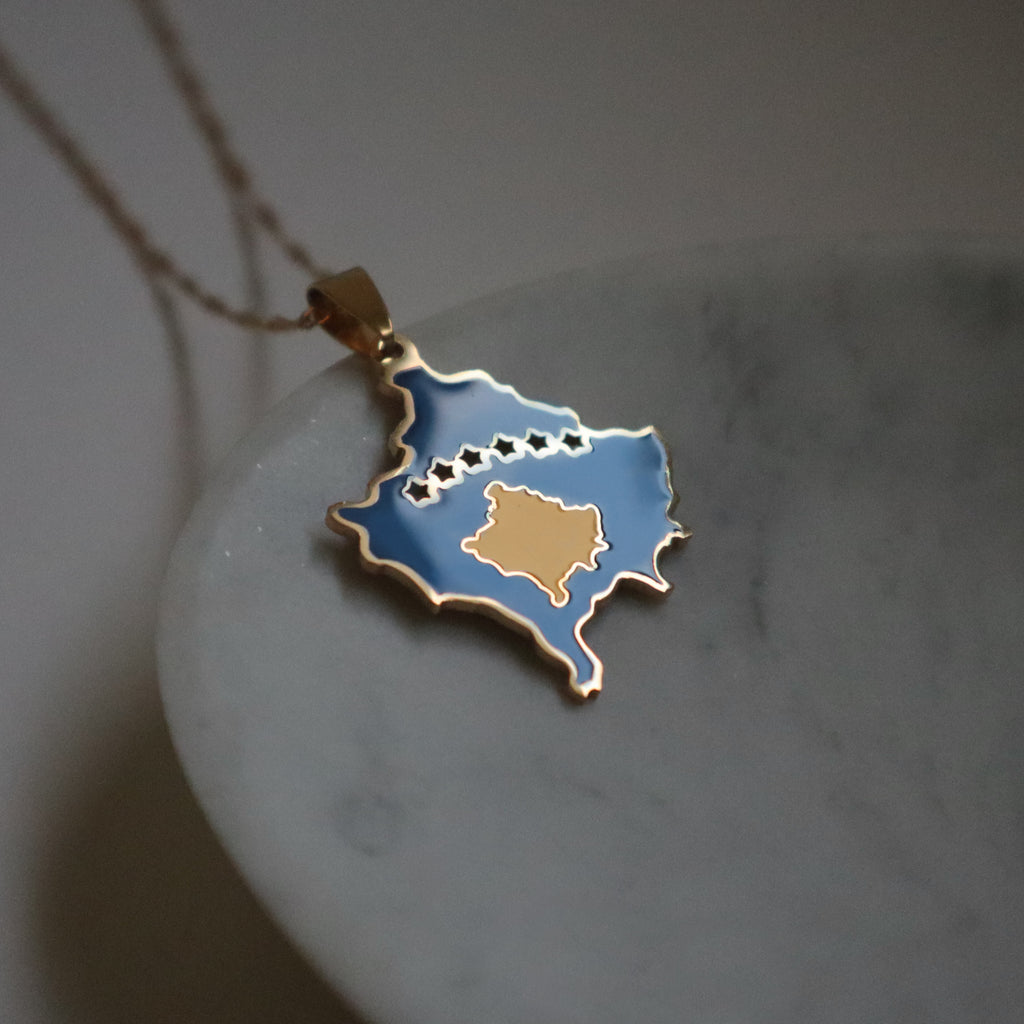 Kosovo Flag Necklace