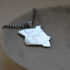 Mens Kenya city necklace silver plated on stainless steel