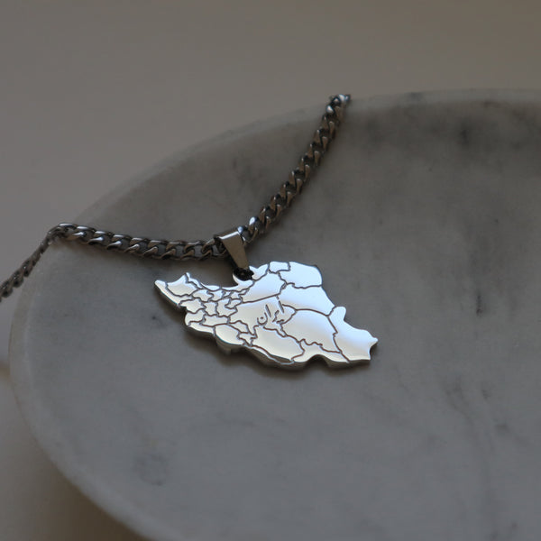 Iran Map Necklace | Map necklace, Map pendant, Necklace etsy
