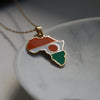 Niger flag necklace 18k gold plated on stainless steel