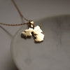 Oromia map necklace 18k gold plated on stainless steel