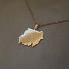 republic of the sudan country map necklace 18k gold plated colour on stainless steel