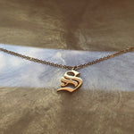 Old English Initial Necklace