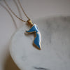 somalia flag necklace 18k gold plated on stainless steel