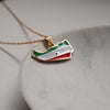 Somaliland flag necklace 18k gold plated on stainless steel