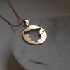 Spain map necklace 18k gold plated stainless steel