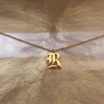 Old English Initial Necklace